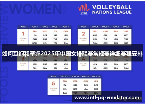 如何查询和掌握2025年中国女排联赛常规赛详细赛程安排 如何查询和掌握2025年中国女排联赛常规赛详细赛程安排