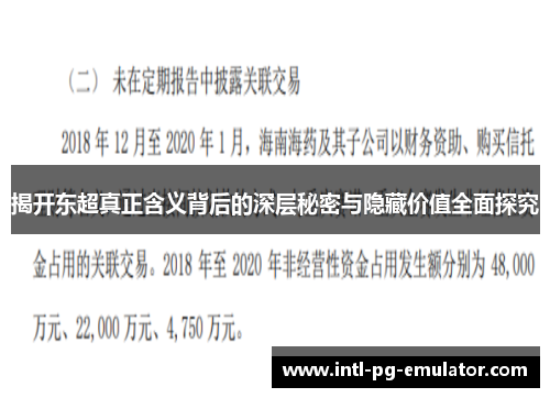 揭开东超真正含义背后的深层秘密与隐藏价值全面探究 揭开东超真正含义背后的深层秘密与隐藏价值全面探究